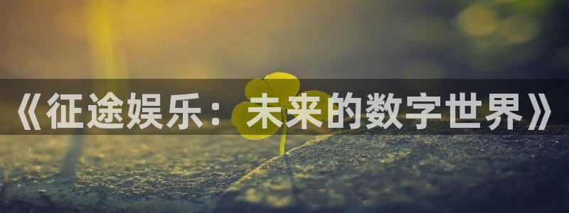 PG电子平台：《征途娱乐：未来的数字世界》